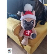 PELUCHE BOULEDOGUE FRANCAIS DE NOEL