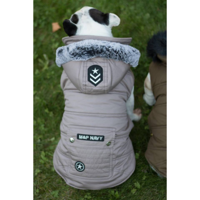 PARKA NAVY BOULEDOGUE MILK & PEPPER