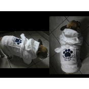 PEIGNOIR DE BAIN BLANC POUR BOULEDOGUE