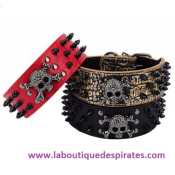 COLLIER EN CUIR PIRATE POUR CHIEN