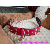 COLLIER REBELLE ROSE POUR BOULEDOGUE