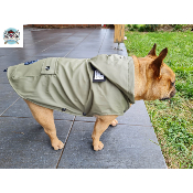 IMPERMEABLE TRIBORD KAKI BOULEDOGUE FRANCAIS ET ANGLAIS