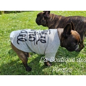 TEE SHIRT GRIS BE TRUE BOULEDOGUE