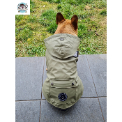 IMPERMEABLE TRIBORD KAKI BOULEDOGUE FRANCAIS ET ANGLAIS