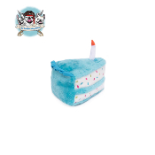 PELUCHE PART DE GATEAU ANNIVERSAIRE BLEU