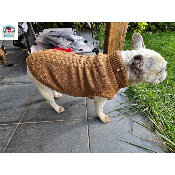 PULL IRVIN MILK AND PEPPER POUR BOULEDOGUE FRANCAIS