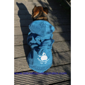 PEIGNOIR DE BAIN BLEU POUR BOULEDOGUE