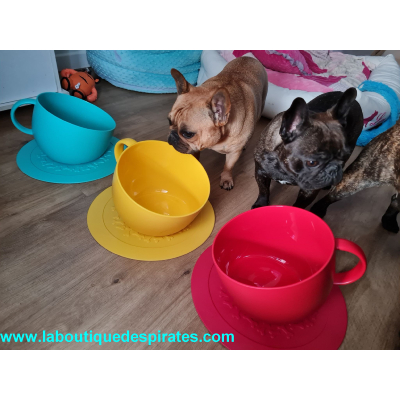 ENSEMBLE GAMELLE TASSE + SOUS TASSE POUR BOULEDOGUE