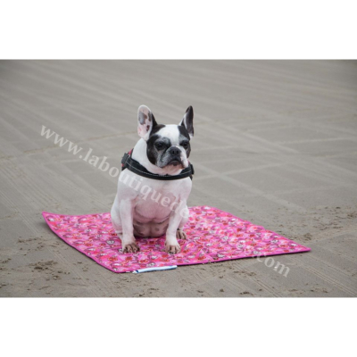 TAPIS RAFRAICHISSANT ROSE BOULEDOGUE