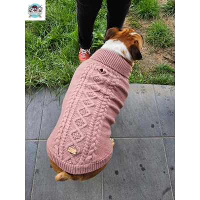 PULL IRVIN BOIS DE ROSE MILK AND PEPPER BOULEDOGUE ANGLAIS